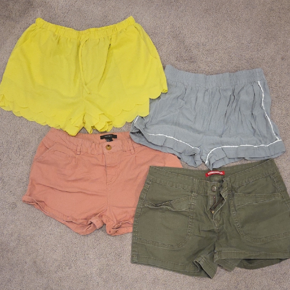 Stylish Women's Shorts Collection - Yellow, Gray, Pink, Green